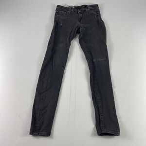 AG Adriano Goldschmied Jeans Womens 28R Black The Legging Super Skinny